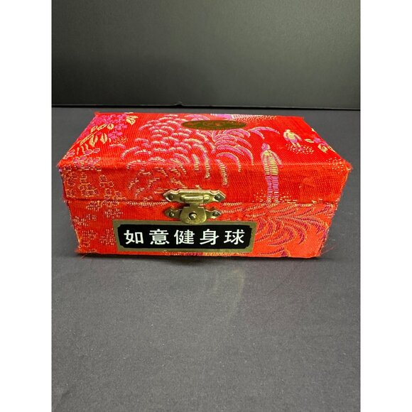 Vtg Premium Cloisonne Dragon & Phoenix Baoding Balls Chinese Health with Box - Picture 2 of 16